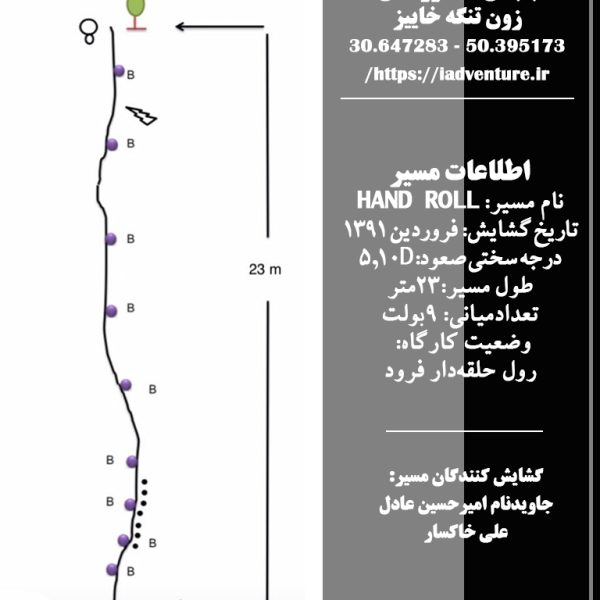 کروکی مسیر سنگنوردی خاییز